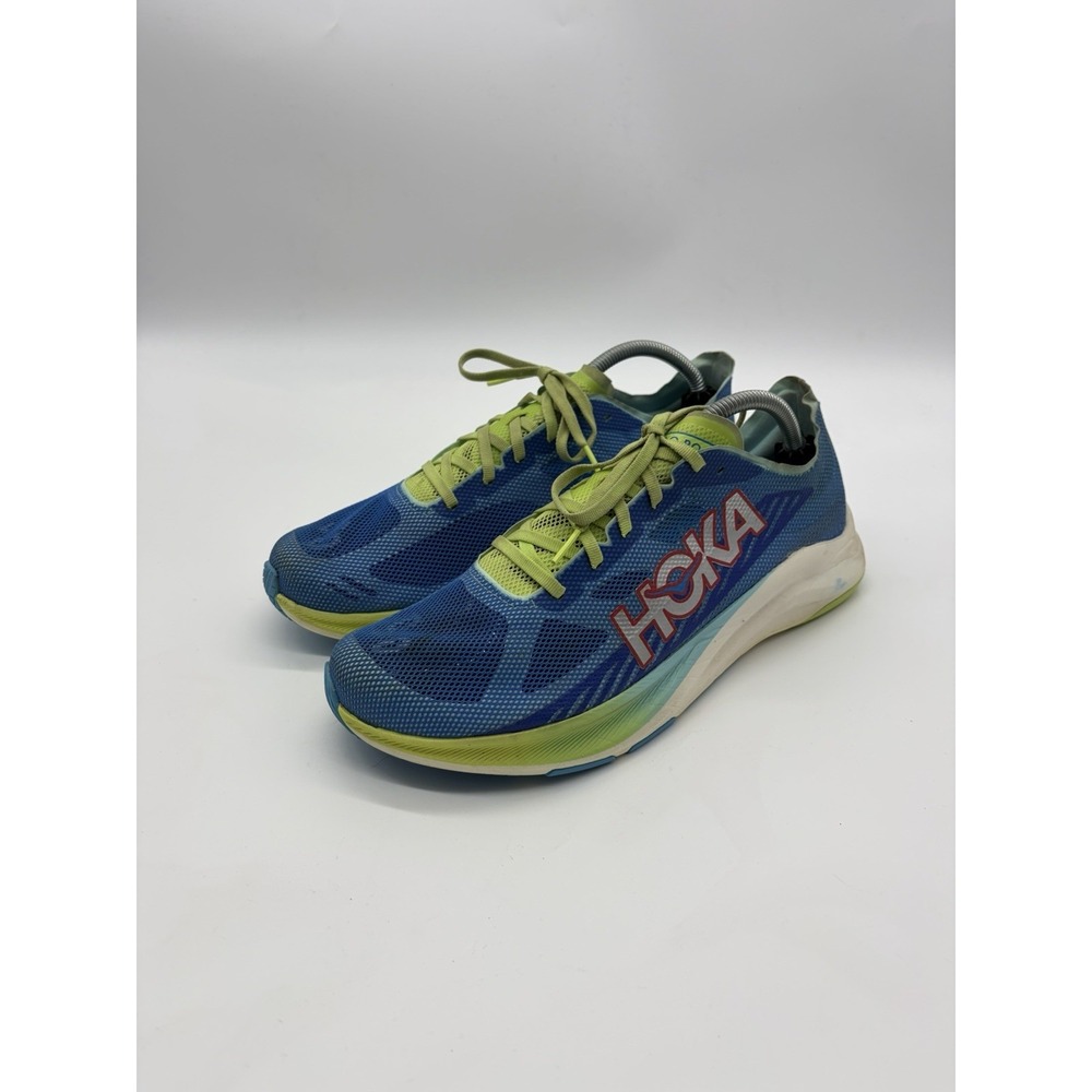Hoka Cielo Road Running Shoes W‎ 11.5 M 10 Blue Neon Green Lightweight Mesh
